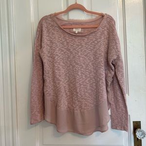 Anthropologie Deletta lightweight pink oversize sweater, size M